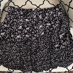 Floral Black and Pink Girl’s Skirt size L 10/12